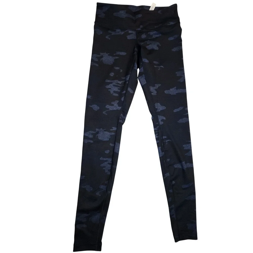 Lululemon wunder‎ train Athletica 6 Navy Black Camo High Rise Leggings Tights